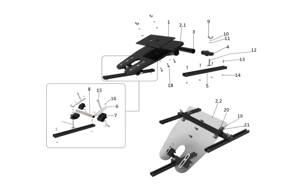Falcon Racing foot stretcher system