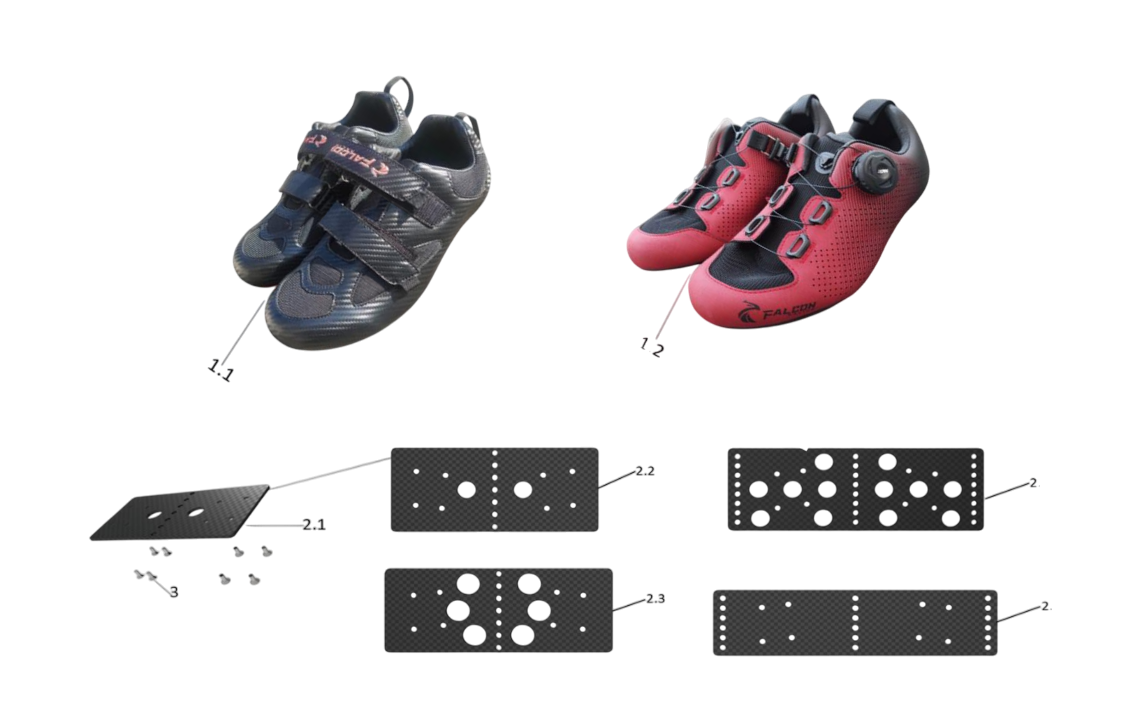 Falcon Racing shoes and shoe plates